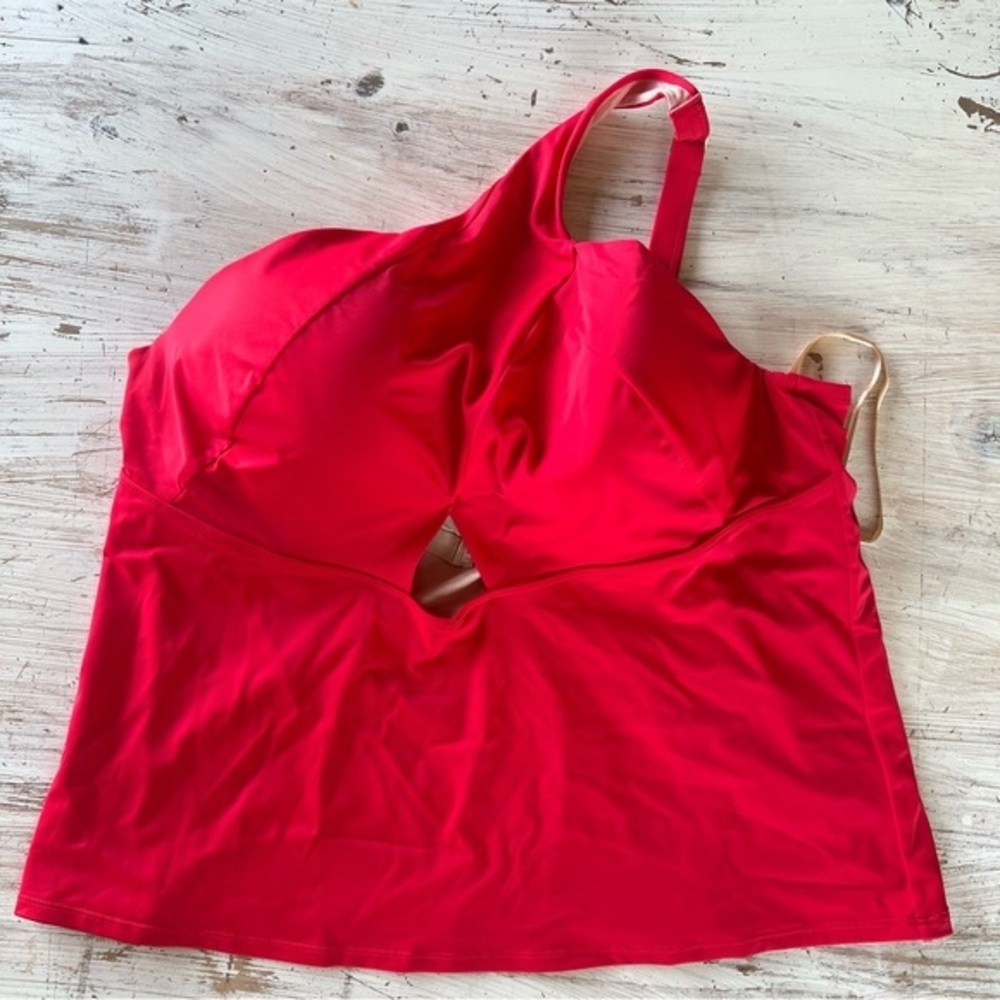 Lane Bryant 6th Lane red bikini Balconette one shoulder 44DD